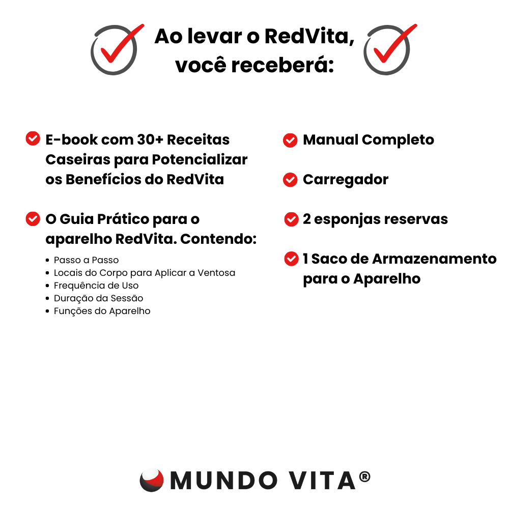 RedVita® - Aparelho de Ventosaterapia